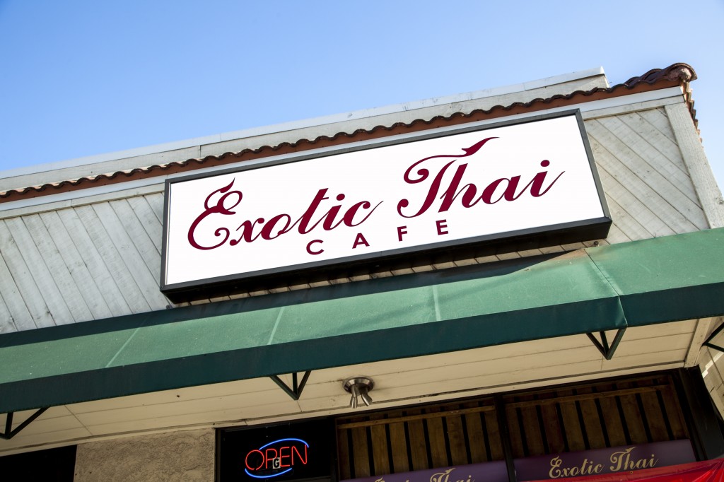 Exotic Thai can be found at the corner of Fallbrook Avenue and Ventura Boulevard in Woodland Hills, Calif. Exotic Thai was first opened in Thailand. Then, family members came to the United States and opened the Thai cuisine eatery, bringing special recipes and flavors for all to enjoy. Oct. 14, 2013. Photo: Lynn Levitt