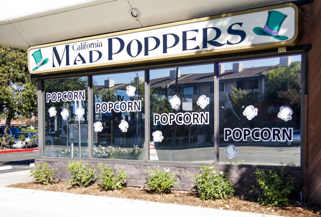 California Mad Poppers is a dessert and specialty food place to nosh. Located on Shoup Avenue in Canoga Park, Calif., Mad Poppers brags about its frozen popcorn. Oct. 14, 2013. Photo: Lynn Levitt